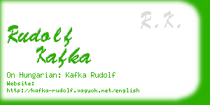 rudolf kafka business card